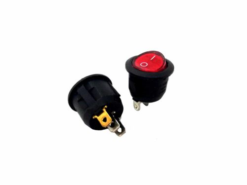 3 Pin Red Round Rocker Switch