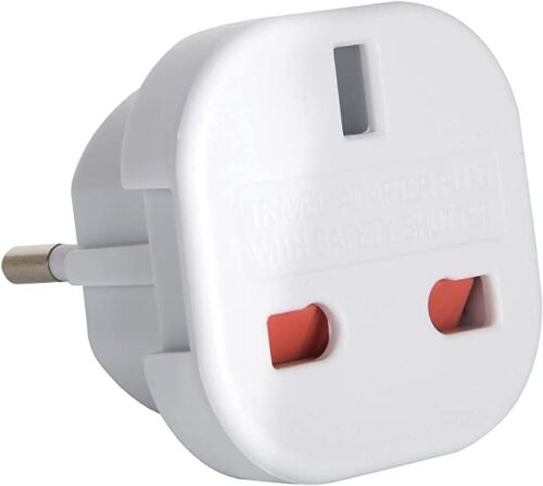 UK Socket to EU Europe European Travel Adapter Plug - Image 2