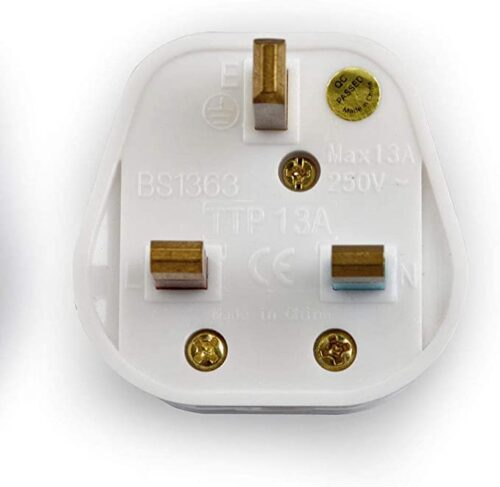 13A Plug With 13A Fuse 3 Pin Flat With Light ( Model : TTP-13A )