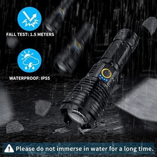 Rechargeable LED Torch Super Bright with 5 Light Modes - Image 6