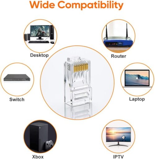 Cat6  RJ45 Connector (100pcs) - Image 4