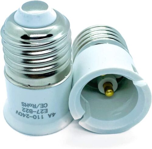 E27-B22 Lamp Socket Converter, White (1 pc)