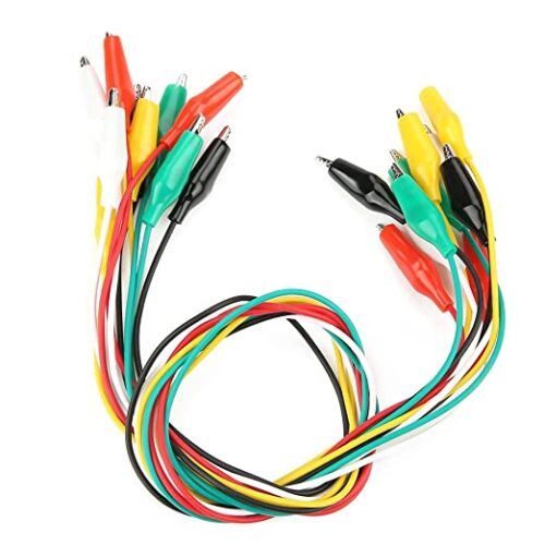 10Pcs Alligator Clips Wire Double-ended Test Leads 50cm 5 Colors Jumper Wire for Multimeter or Laboratory Electric Testing Work - Image 4