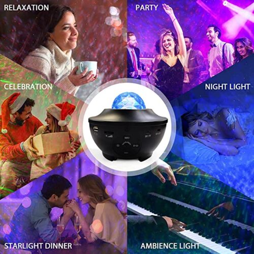 Star Projector,Galaxy Projector,Ocean Wave Projector,Water Light Projector For Bedroom Night Light Projector,Water Lamp For Adults Gaming Room - Image 6