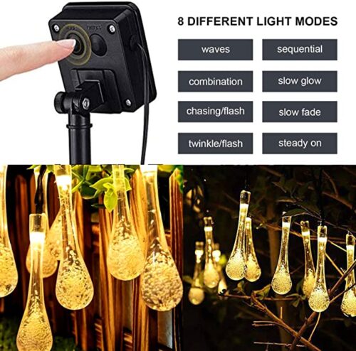 Solar Fairy Lights Outdoor,  5mtr Waterproof - Image 3