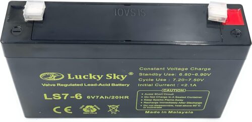 6V 7Ah Rechargeable Sealed Lead Acid Battery ORIGINAL - Image 2