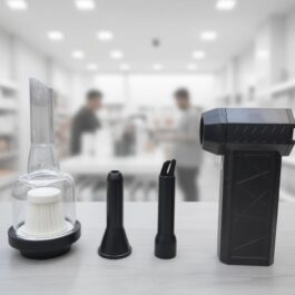 2-in-1 mini handheld vacuum mode with transparent dustbin and HEPA filter.