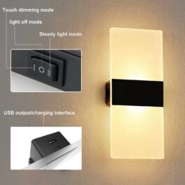 Rechargeable wall lights, LED Magnetic bedside wall lamps Indoor Sconce Wall Decor, for Bedroom, Living Room, Hallway