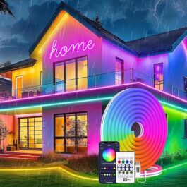 RGB Neon Strip Light, 5M - USB Powered, Music Sync, Remote/App Control, 8+ Color Modes, Timer Settings, Ultra-Slim Design for TV, PC, Room Decor