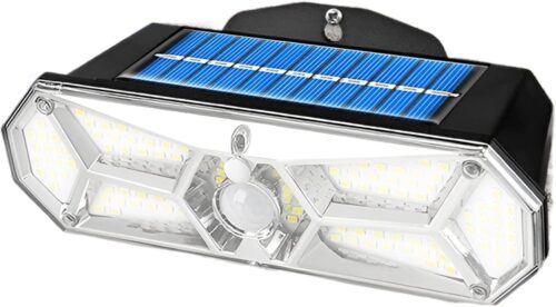 Outdoor light Motion Sensor Solar Street Light Body Sensing Solar Wall Light IP65 Waterproof LED Outdoor Porch Light Reusable Bright Solar (Color : white-126LED) - Image 2