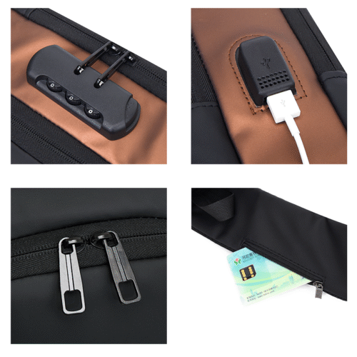 Hiking Portable Storage Bag Crossbody Shoulder Chest Bag Anti-Theft Usb Charging Biking Chest Bag - Image 2