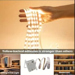 LED Strip Battery Operated | 2 Meter 120LED Battery LED Strip, Warm Led Strip | Battery Operated Outdoor and Indoor | Self-Adhesive