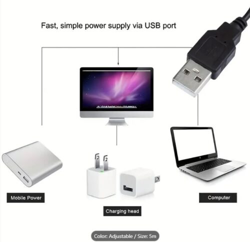 RGB Neon Strip Light, 5M - USB Powered, Music Sync, Remote/App Control, 8+ Color Modes, Timer Settings, Ultra-Slim Design for TV, PC, Room Decor - Image 2