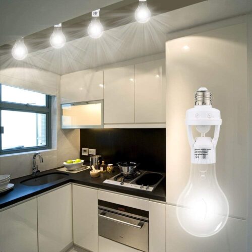 360 Degree Detection PIR Infrared Motion Sensor E27 LED Light Lamp Base Holder Bulb Socket Day & Night 2 Modes - Image 4