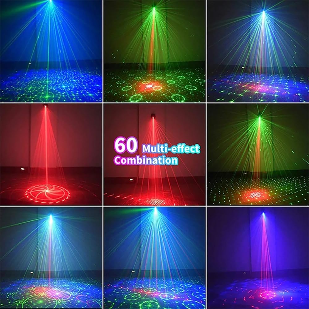 Dj Disco Stage Party Lights,Voice Control/Remote Control,60 Pattern Lighting Effects,Usb Charging,With Timing Function,For Christmas,Halloween Decorations,Disco,Party,Birthday,Wedding - Image 4