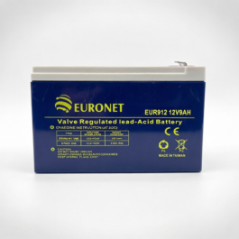 Euronet EUR912 12V 9Ah Valve Regulated Lead-Acid Battery Front View